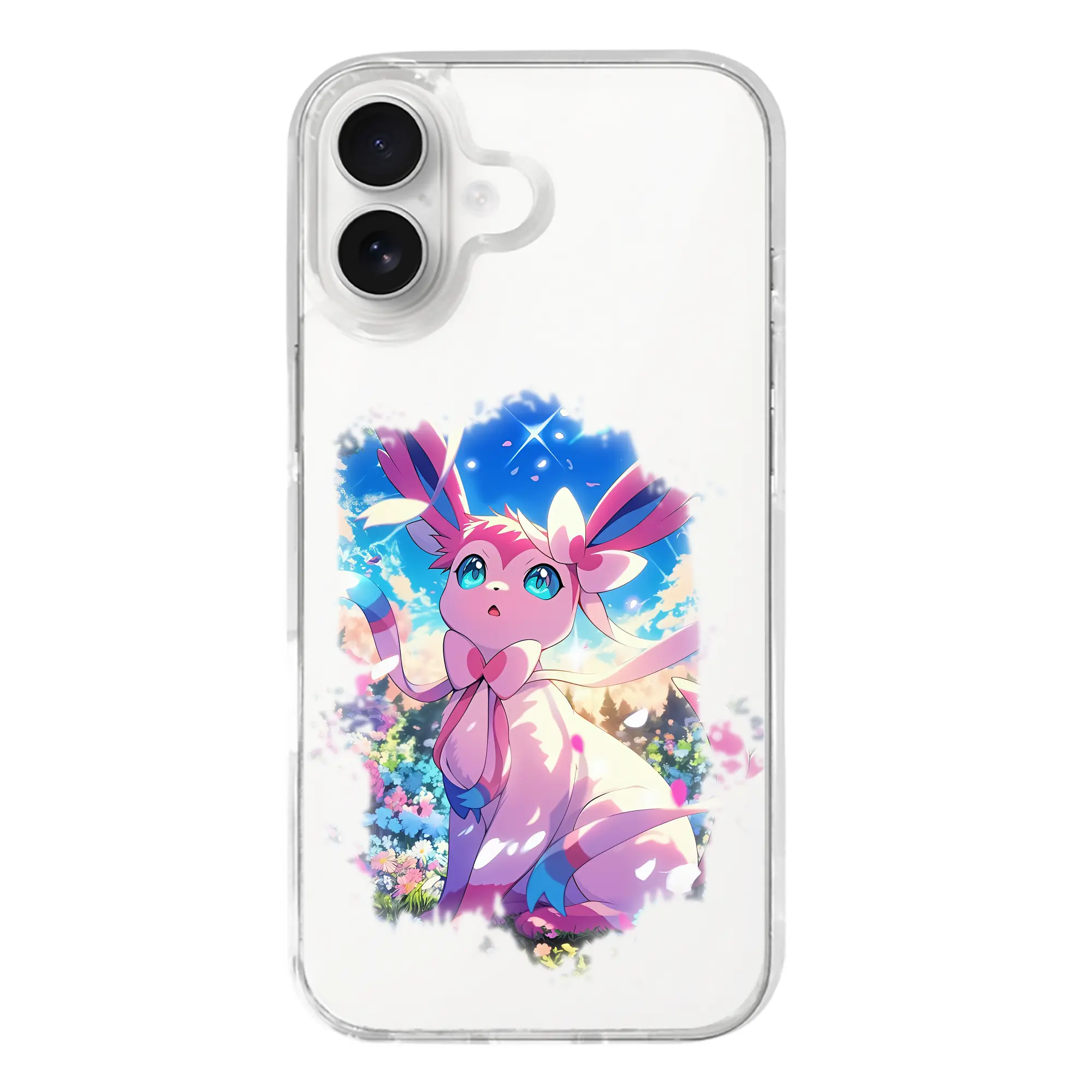 ポケモン グッズ,ニンフィア - iPhone 17シリーズ 透明スマホケース – 薄型・耐衝撃・精密フィット保護カバー